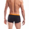feine Baumwoll Unterhose, Boxershorts, dehntbar, enganliegend, slim fit, Rippbund, schwarz, orange