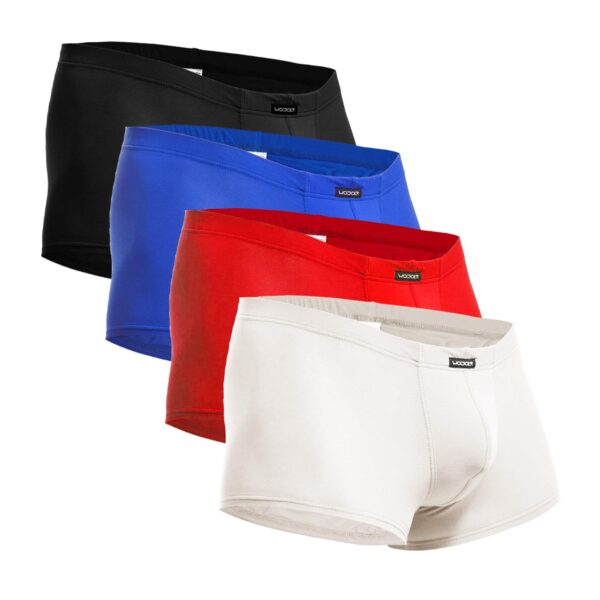 BEUN Basic Pants, 4-Pack, Bunt, Unterhose, Badehose, Boxershorts, Swim trunks, Swim shorts, Beachwear, Underwear for men, schwarz, blau, rot, weiß
