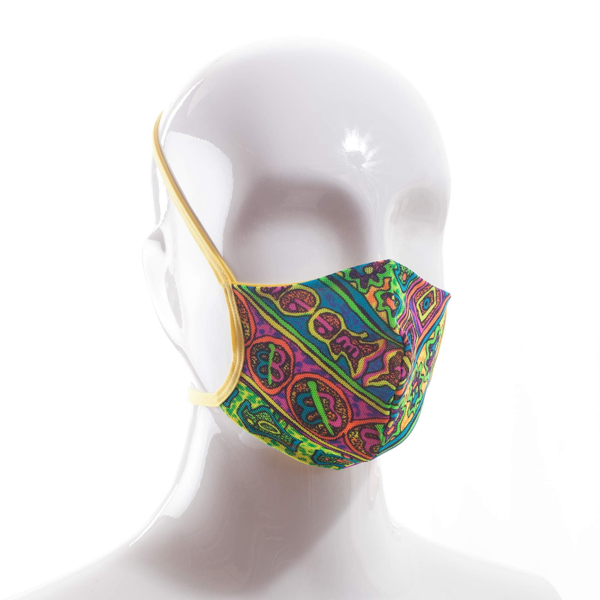Die Baumwoll-Polyester Mund-Nasen Maske BWPM4Sommergelb von der Wonneberger Manufaktur ist eine textile Behelfsmaske, kein zertifizierter Mundschutz.

Sie schützt nur bedingt vor Ansteckung. Ihr eigentlicher Zweck ist es, den Atem des Trägers zu filtern und dadurch seine Umgebung zu schützen.

Daher muss die…