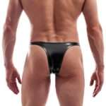Wetlook Push Mini Brasil Tanga Metallic Black